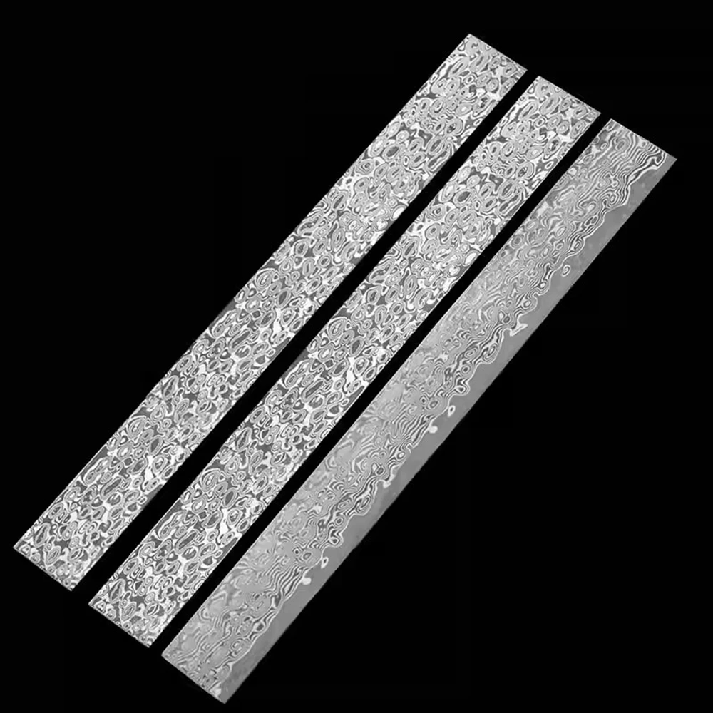 50cm Long Hand Forge Damascus Steel Blank Billets Blank Blade Making Bar Stainless Hardened HRC59