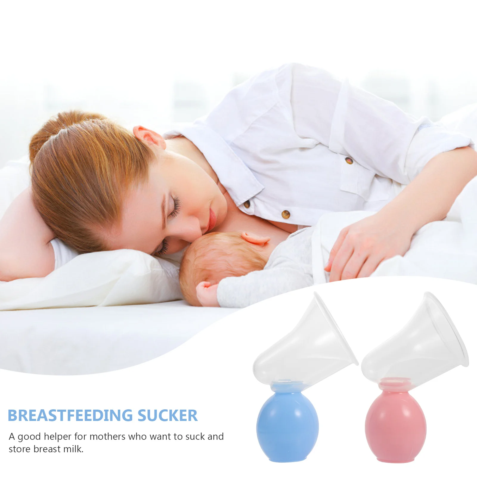 2 Sets Milk Catcher Portable Lactator Suckers Breastfeeding Supplies Extractor Suction Cups