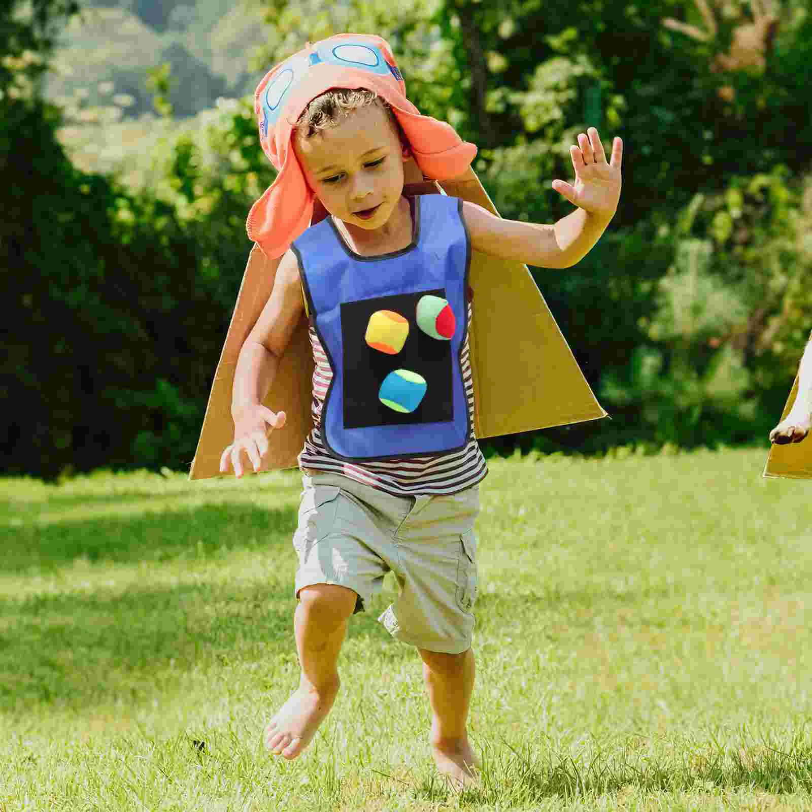 12 Pcs Kids Outdoor Toys Sticky Vest for Ball Props Bumper Balls Parent-child 2