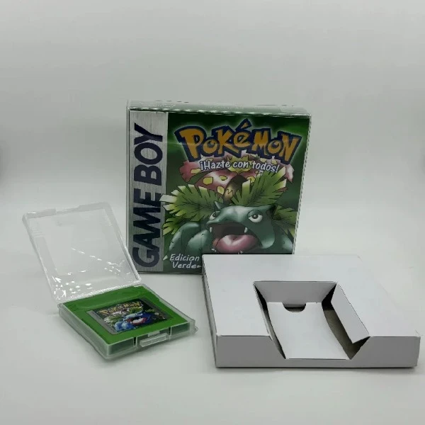 Pokemon Series Blue Crystal Gold Green Red Silver Yellow ESP Version GBC Game in Box for 16 Bit Video Game Cartridge No Manual 5