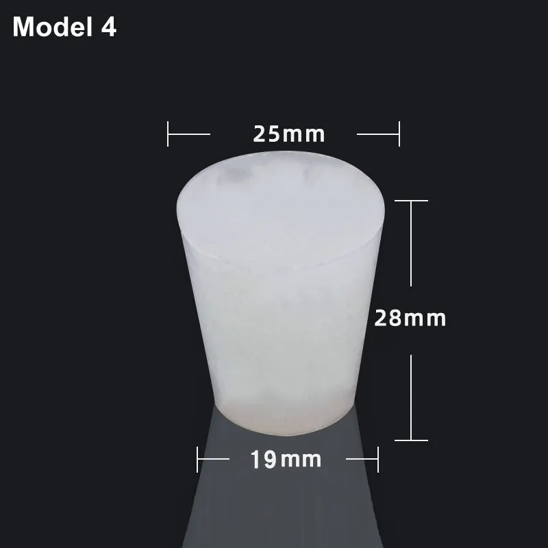 Silicone Stopper Resist High Temperatures & Corrosion Triangle Flask Small Solid Silicone Test Tube Plug Without Hole 10/PK