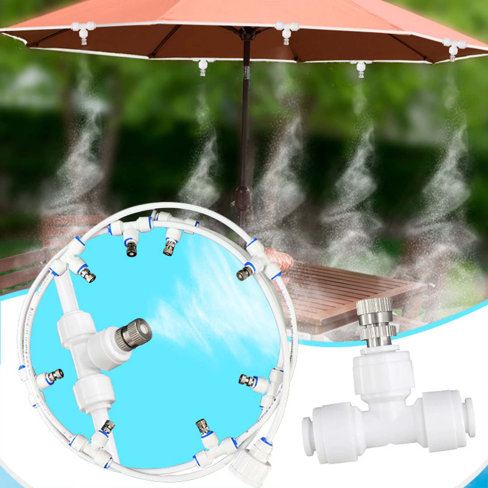 Sistema de rociador niebla, agua de refrigeración por nebulización para patio, invernadero, plantas y flores de jardín, aspersor de irrigación de agua, nebulizador| | - AliExpress