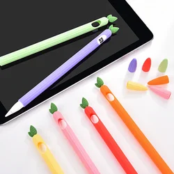 Tablet touch canetas para apple pencil 1 2 capa de caso universal colorido para ipad proteção antiderrapante luva de silicone