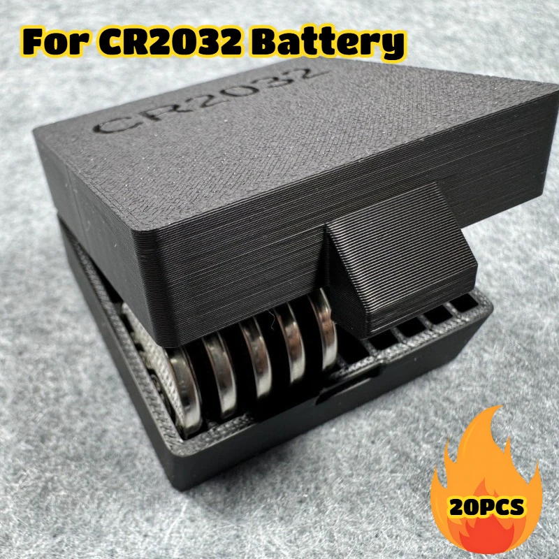 CR2032 배터리 박스 20PCS 코인 셀 배터리 주최자 소형 배터리 휴대용 방진 보관 상자 20홀 보호 홀더