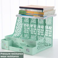 Thickened Document Rack Multi-layer Four-column File Frame Office Supplies Storage Rack File Storage Rack Desk Book Stand 2