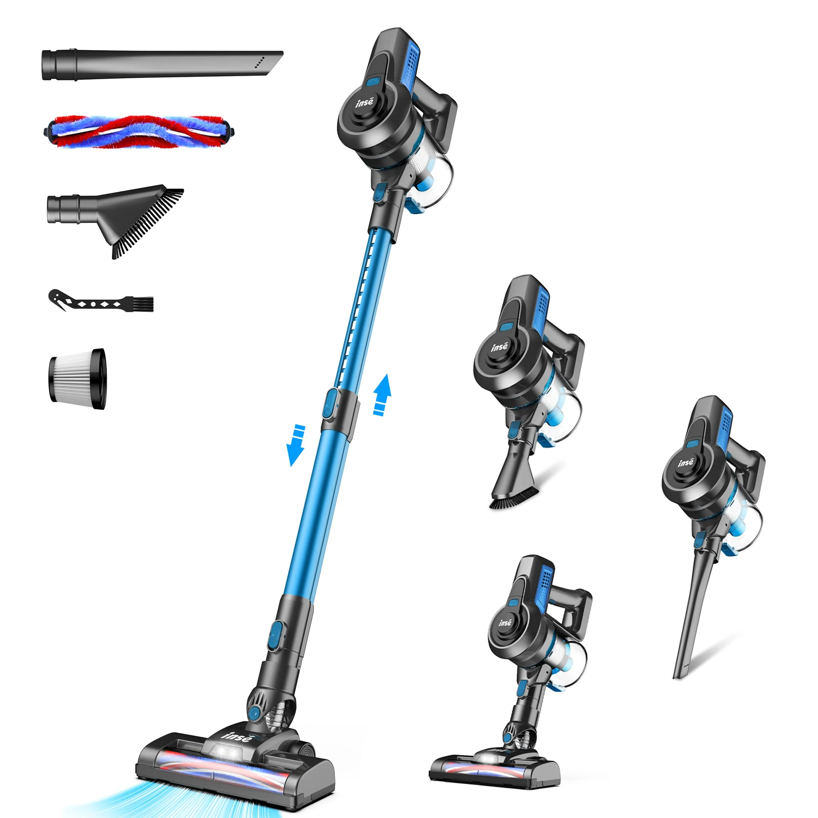 INSE N650 Cordless Vacuum Cleaner, 25Kpa Lightweight Stick Vacuum, Up to 45 Min 1