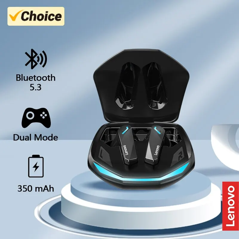 Lenovo GM2 Pro Bluetooth 5.3 Слушалки Спортни слушалки Безжични игри за поставяне в ушите Музикални слушалки с двоен режим с ниска латентност Нови