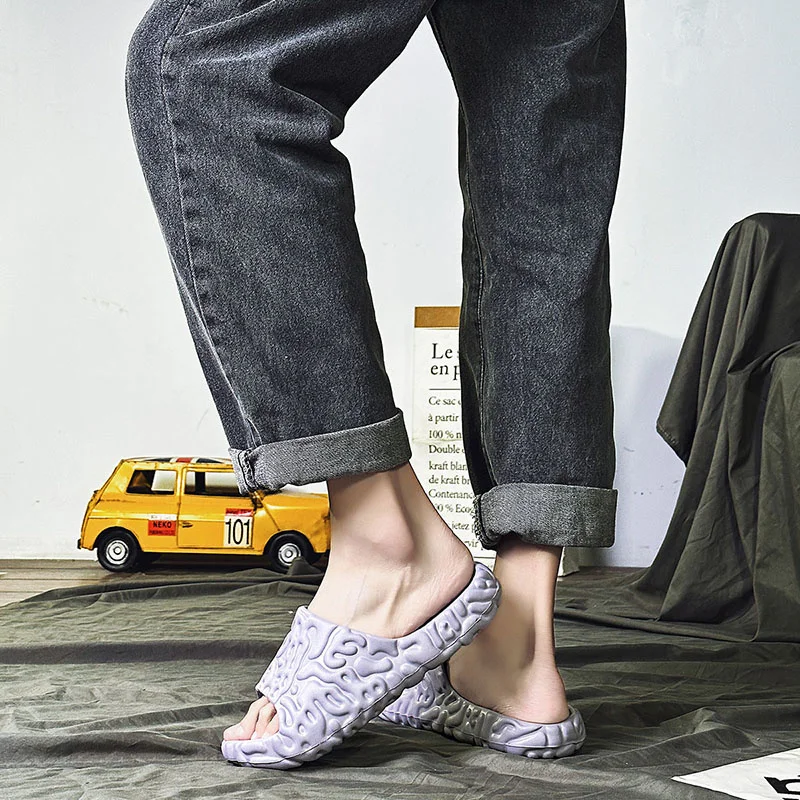 Slip Slippers for Men Non-Slip Non-Slip Summer Slippers Soft Foam Sliders With Thick Sole Slipper for Indoor Outdoor_voghion.com