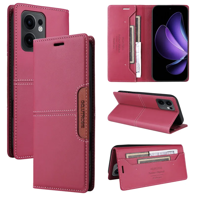 Magnetic Anti-Theft Leather Wallet Phone Flip Case Holder