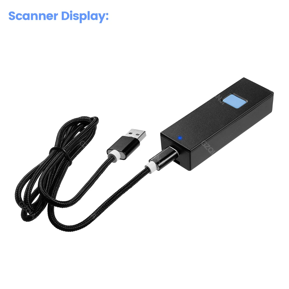 Mini Bluetooth 2D Barcode Scanner 3-in-1 USB 2.4G Wireless Connection QR Image Reader PDF417 Data Matrix Screen Scanning