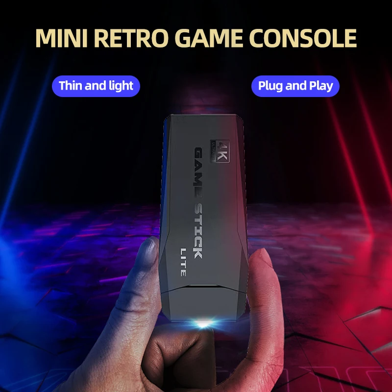 Video Game Console TV HD Game Stick 64GB 20000 Retro Games PS1/GBA/MAME/SEGA Everdrive Save/Search/Adding Children Gift