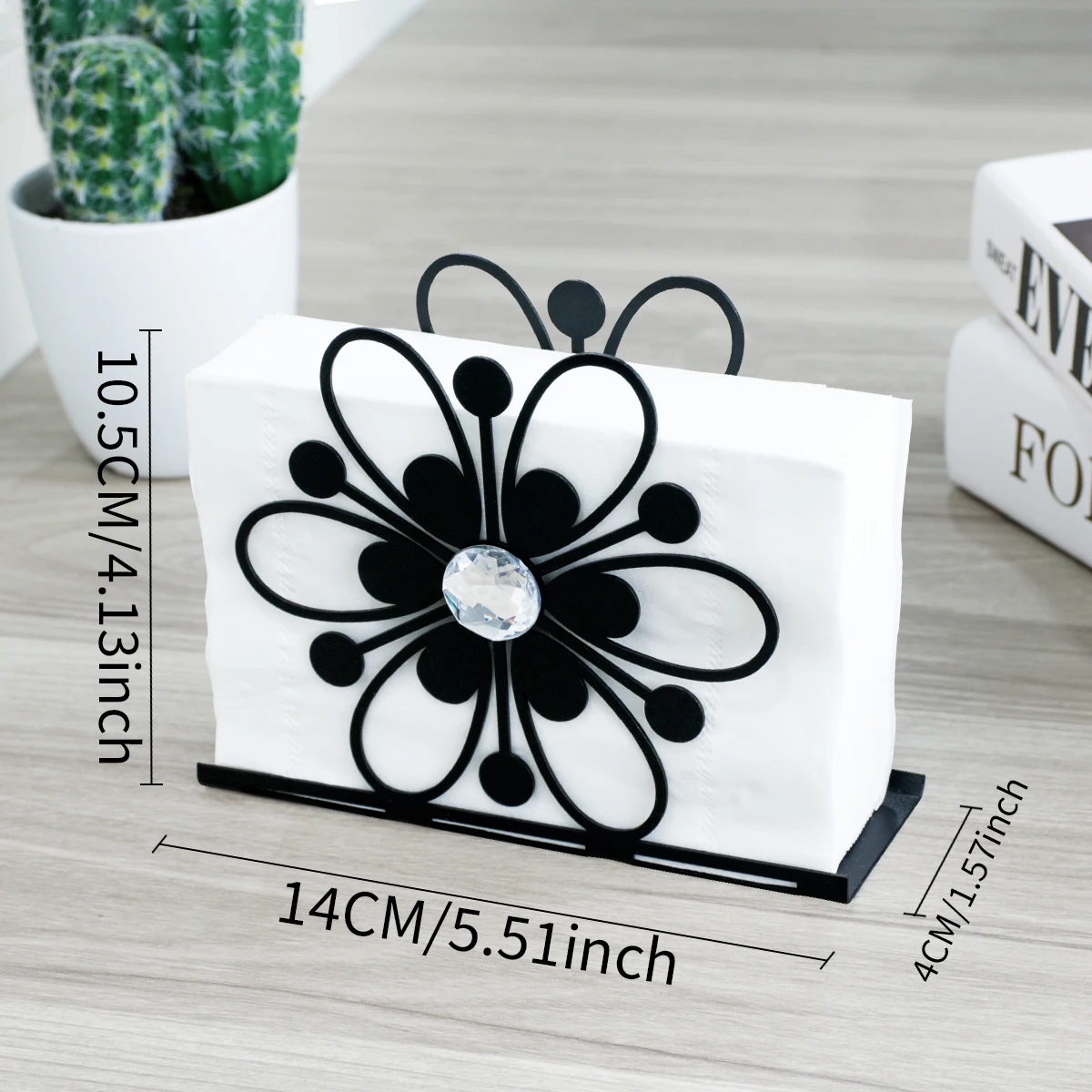 1 Metal Creative Napkin Holder Modern Simple Flower Napkin Holder Suitable for Restaurant Hotel Cafe Vertical Paper Towel Holder 3
