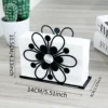 1 Metal Creative Napkin Holder Modern Simple Flower Napkin Holder Suitable for Restaurant Hotel Cafe Vertical Paper Towel Holder 3