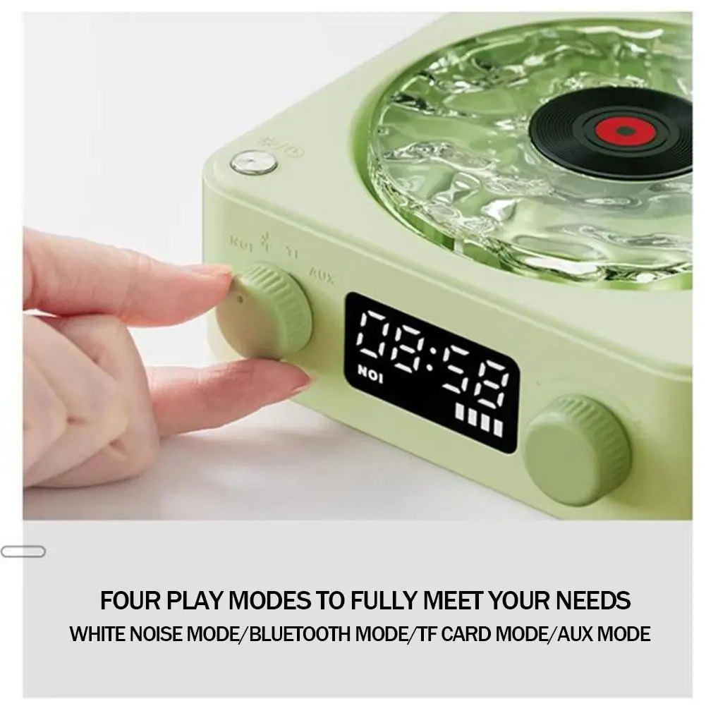 Retro Sleep Assist Speakers Noise Wireless Bluetooth Record Stereo 360 Surround Mini Home Atmosphere Vinyl Record With RGB Ligh bluetooth speaker portable speaker audio speakers tweeter speaker bookshelf speakers
