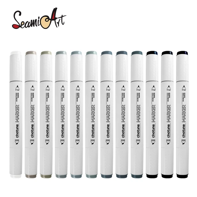 THOTUNE 12/24 Colors Skin Color Dual Head Marker Pen Alcohol Sketch Markers  for School Art Design Marker Supplies - AliExpress