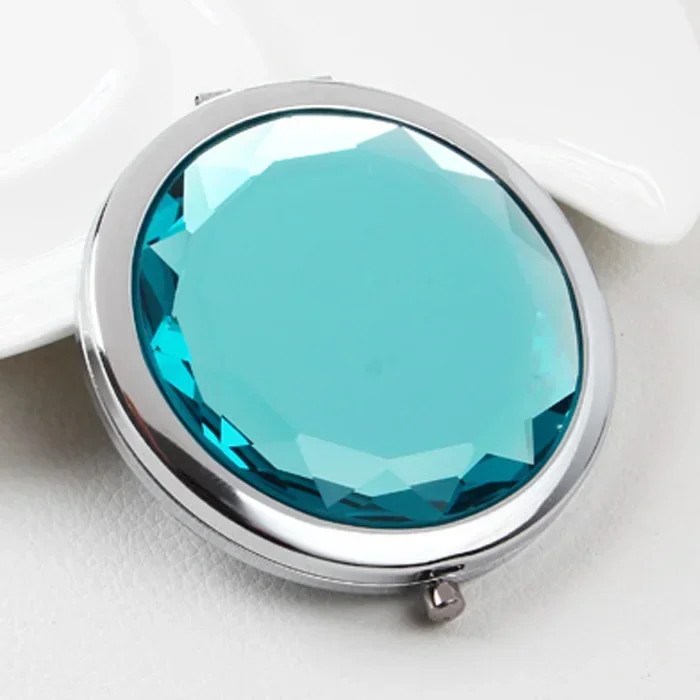 여성용 맞춤형 장식 거울, 신부 컴팩트 포켓 거울, 로즈 골드 크리스탈 메이크업 거울, 신부 들러리 결혼 선물