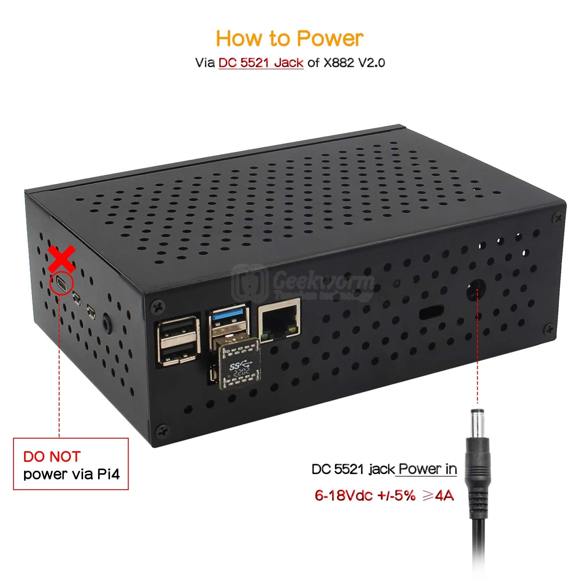 美品・良好】Raspberry Pi 4B （8GB版） + Geekworm NASPi V2.0 +