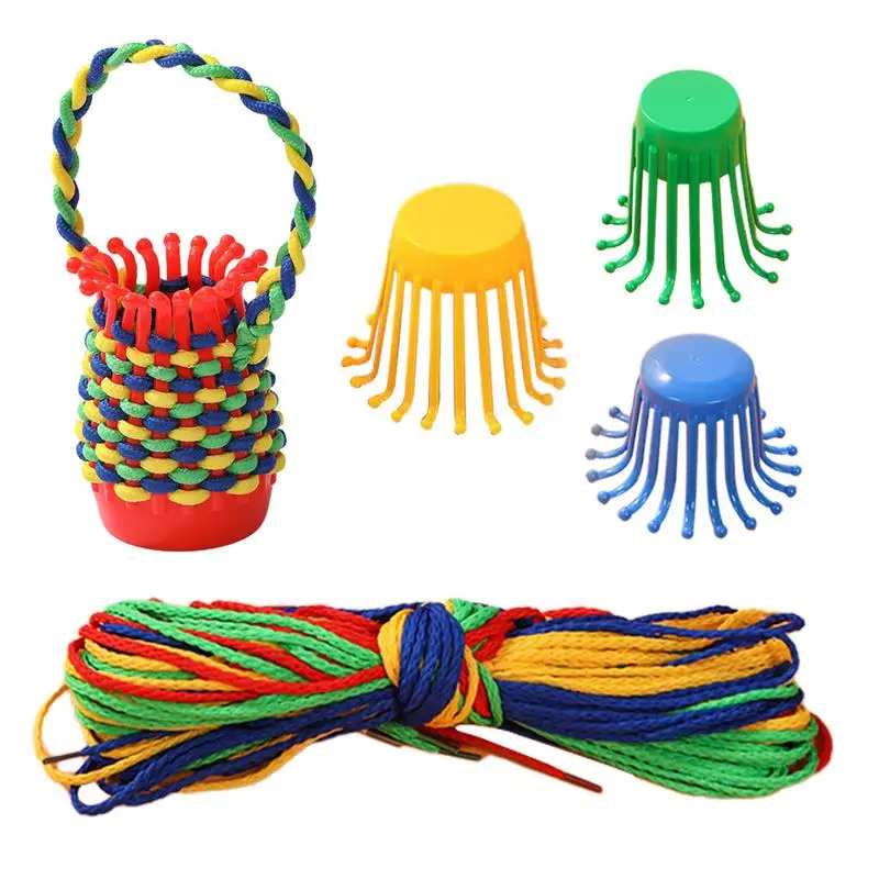 

Threading Toys For Kid DIY Handmade Threading Children's Flower Basket Toy Early Educational Toy For School Travel Outdoors And