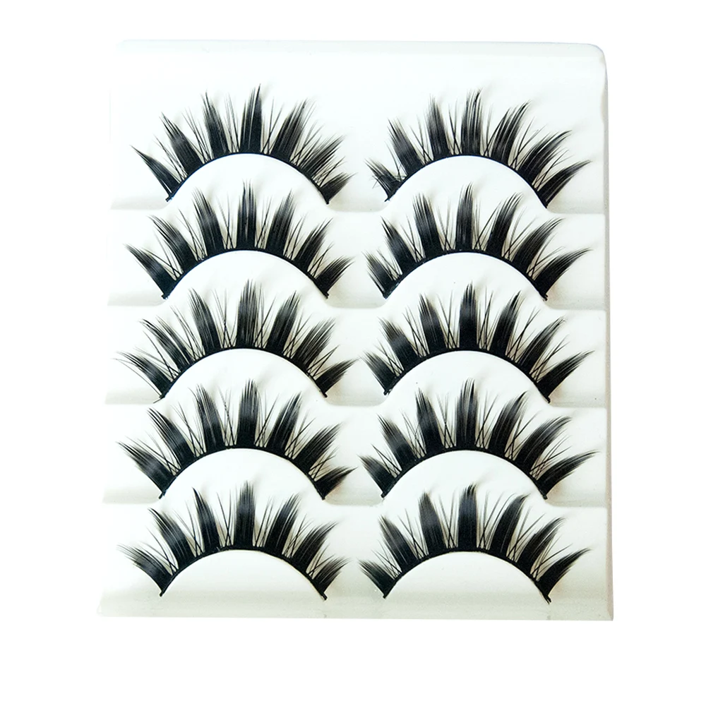 Ucaluer 5 Pairs Natural Japanese Serious Makeup False Eyelashes Women Long Thick Strip Lash Extension Cosplay -Zentai shop online Sc448346057f4449689d5a8d113352f9d7.jpg