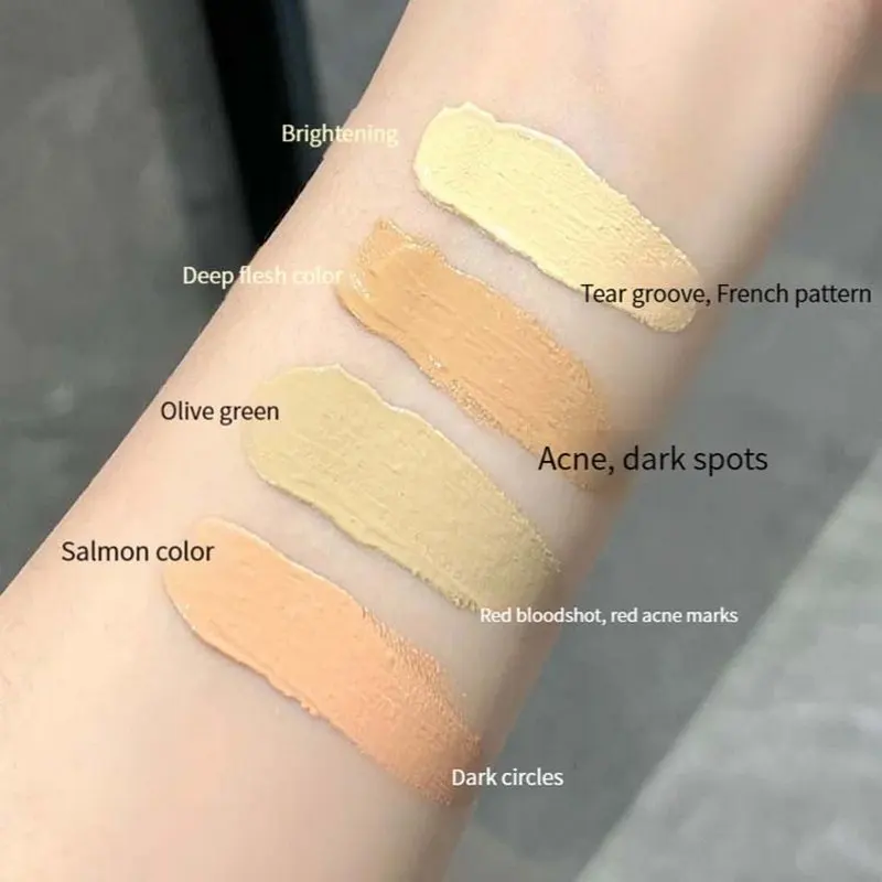 Four-color Concealer Facial Concealer Spots Tear Grooves Law Lines Dark Circles Brighten And Even Skin Tone color concealer
