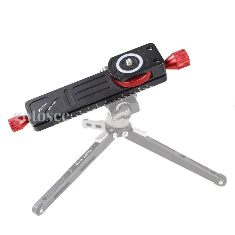 XILETU LCB-16M Mini Macro Photography Rail Slider Quick Release Plate Holder Gear Slide for Camera Tripod Time-lapse ARCA SWISS camera rail slider