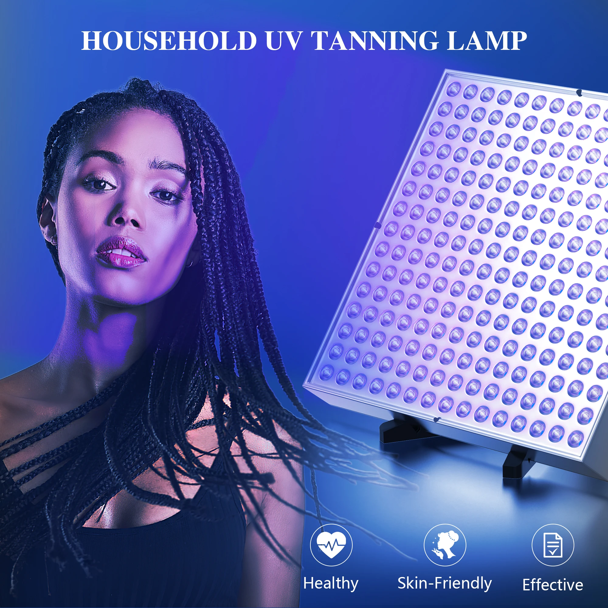 LED UV Ultraviolet Face Body Tanning Lamp Full Blue Light Beauty Black Light Home Sunbathing Tanning Bronze Skin tanning lamp