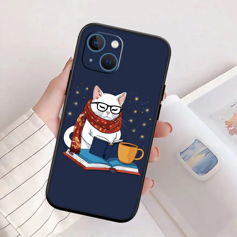 Adorable Cat Cartoon Phone Case - Whimsical Feline Design Protector