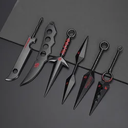 Japanese Naruto Anime Figure Peripheral Props Ninja Alloy Kunai Weapon Toy Bitterless Zabuza Flying Thunder God Sword Boy Gift