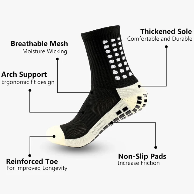 4 Pairs Anti-slip Football Socks Men Woman Non-slip Soccer Basketball Tennis Sport Socks Grip Cycling Riding Yoga Socks 2