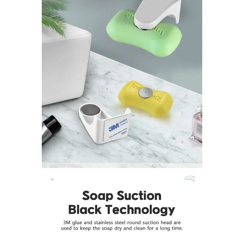 Magnetic Soap Holder Punch Free Soap Box 8