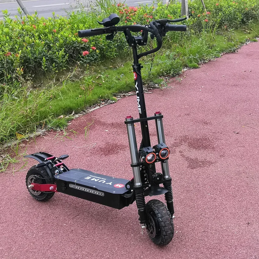 New China Warehouse 2400W Dual Motor 60km/h Electric Scooter 52v 23.4ah Battery 10 Inch Wide Wheel Foldable Electric Scooter