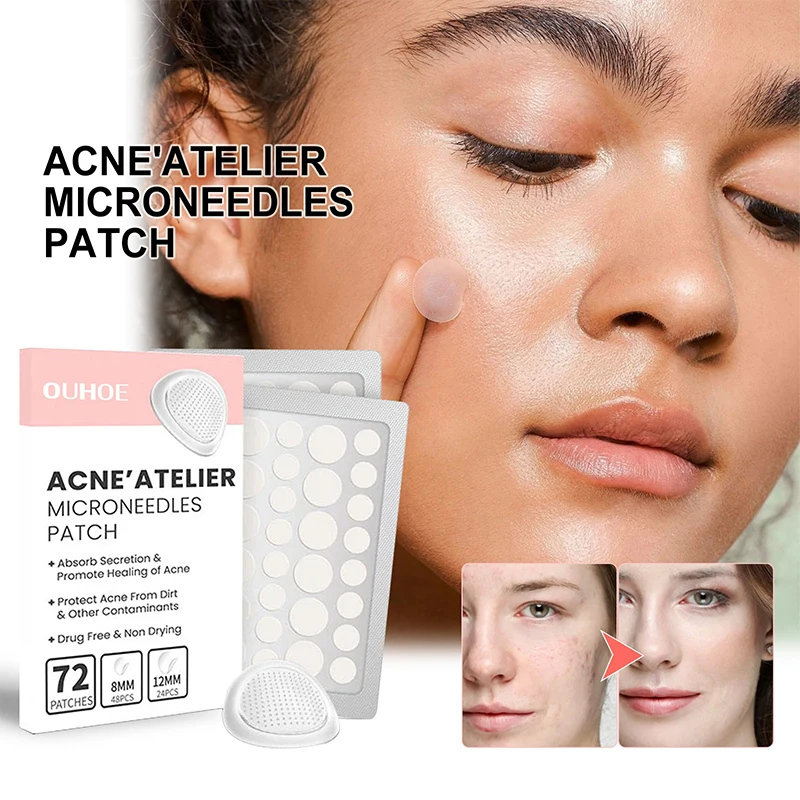 72 Pz/Scatola Face Blemish Patch Invisibili Per Brufoli Sticker Microneedle Acne Cleanser Pore-Idratante Smooth Skin Care Paster