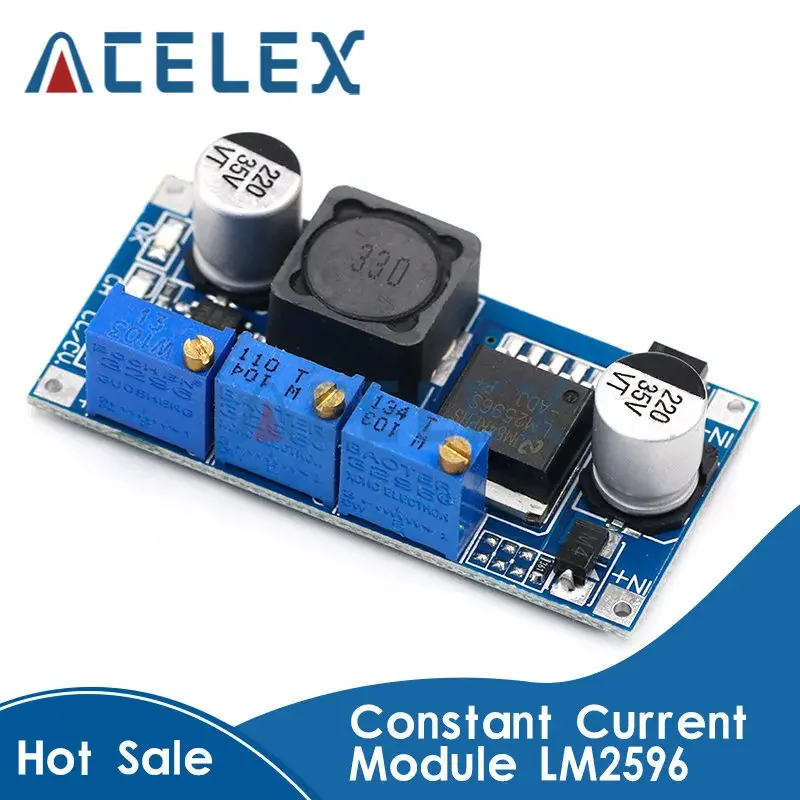 LM2596 DC-DC 스텝 다운 CC CV 전원 공급 장치 모듈 LED 드라이버 배터리 충전기 조정 가능한 LM2596S 정전류 전압