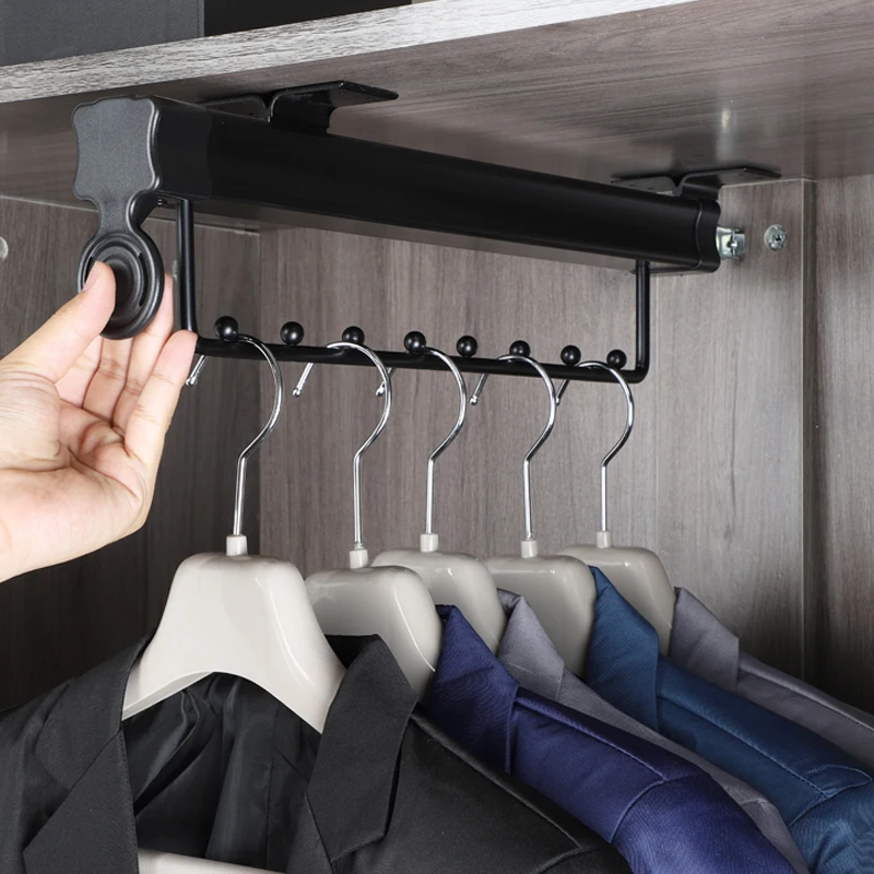 Closet Interior Telescopic Hanging Rod ClosetTopTelescopic Storage