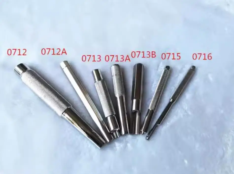 Piano tuning tool string shaft punches Install string shaft punches