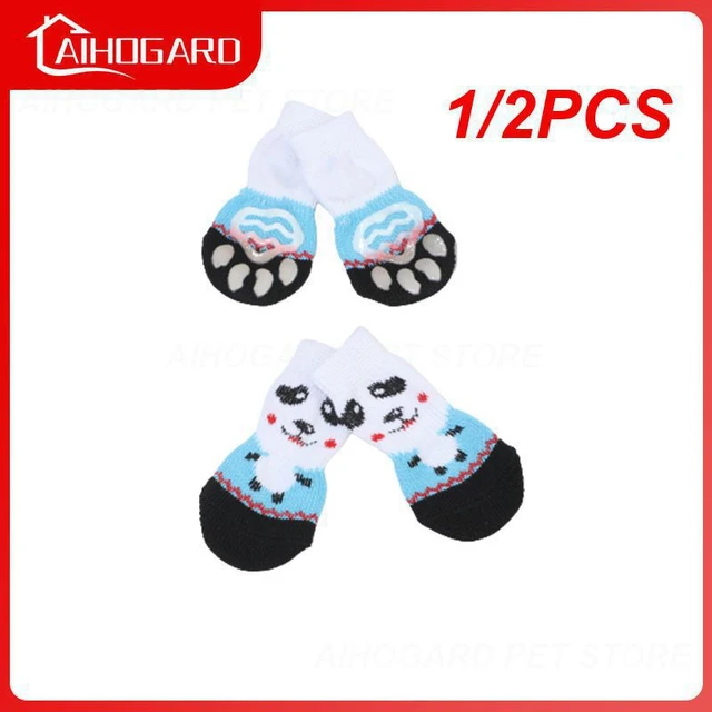 Non-Slip Dog Socks Knitted Pet Puppy Shoes Paw Print for Small Medium Large  Dogs