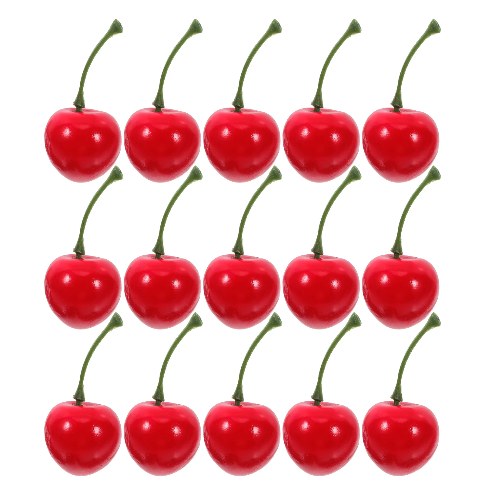 Chunful 30-Piece Cherry Bouquet Accessories Kit - Artificial Cherries, Pearl Bows & Twist Ties For Cake & Party Decor