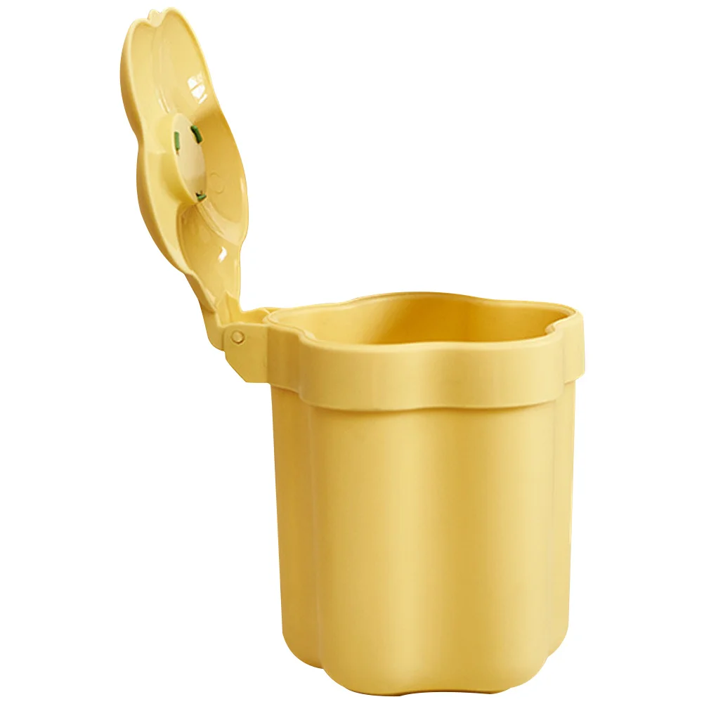 

Car Garbage Can Small Trash Bin Home Wastebasket Flower Shape for Office Desktop Shaped Rubbish Bedroom