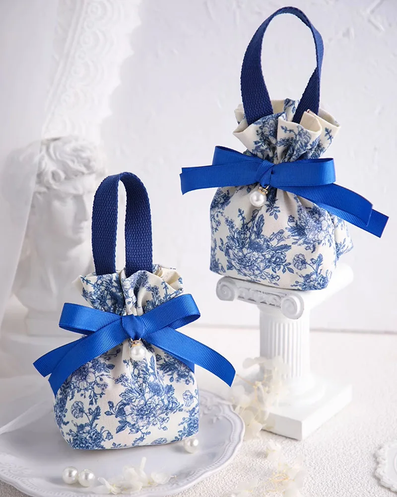 12 Stück süße tragbare Zuckerwattenbeutel mit Kordelzug, Verpackung, Schokolade, alles Gute zum Geburtstag, Party, Jäten, Rückkehr, Geschenk für Gäste – Detail 6