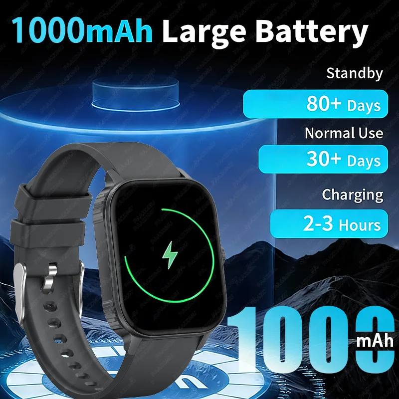 Smartwatch Ultra 2.04 Pollici 2026 per Uomo e Donna, Batteria ad Alta Capacità 1000mAh, Monitoraggio Salute e Fitness per Sport all'Aperto - immagine 5