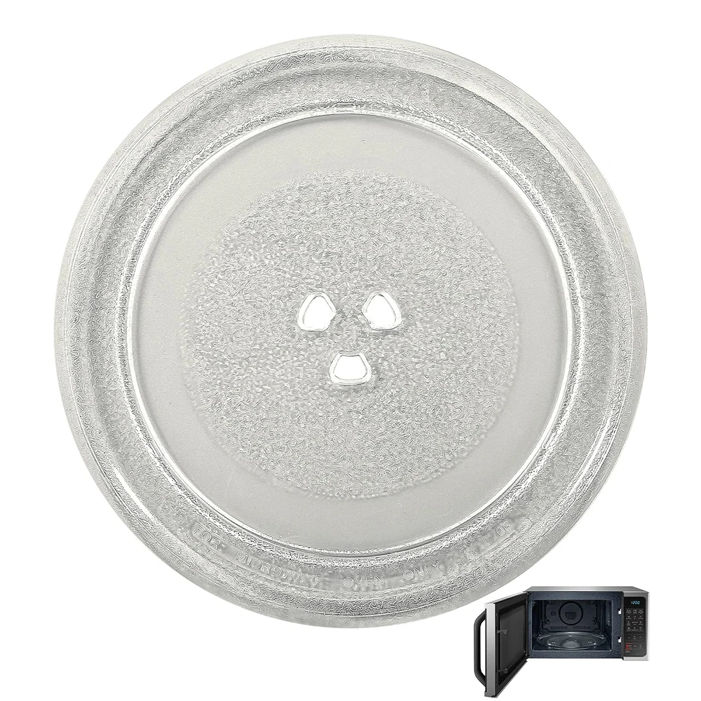 9.6 / 24.5cm Microwave Glass Plate - Fits Virtually All Small Microwaves - Microwave Glass Turntable Plate Replacement - for Small Microwaves