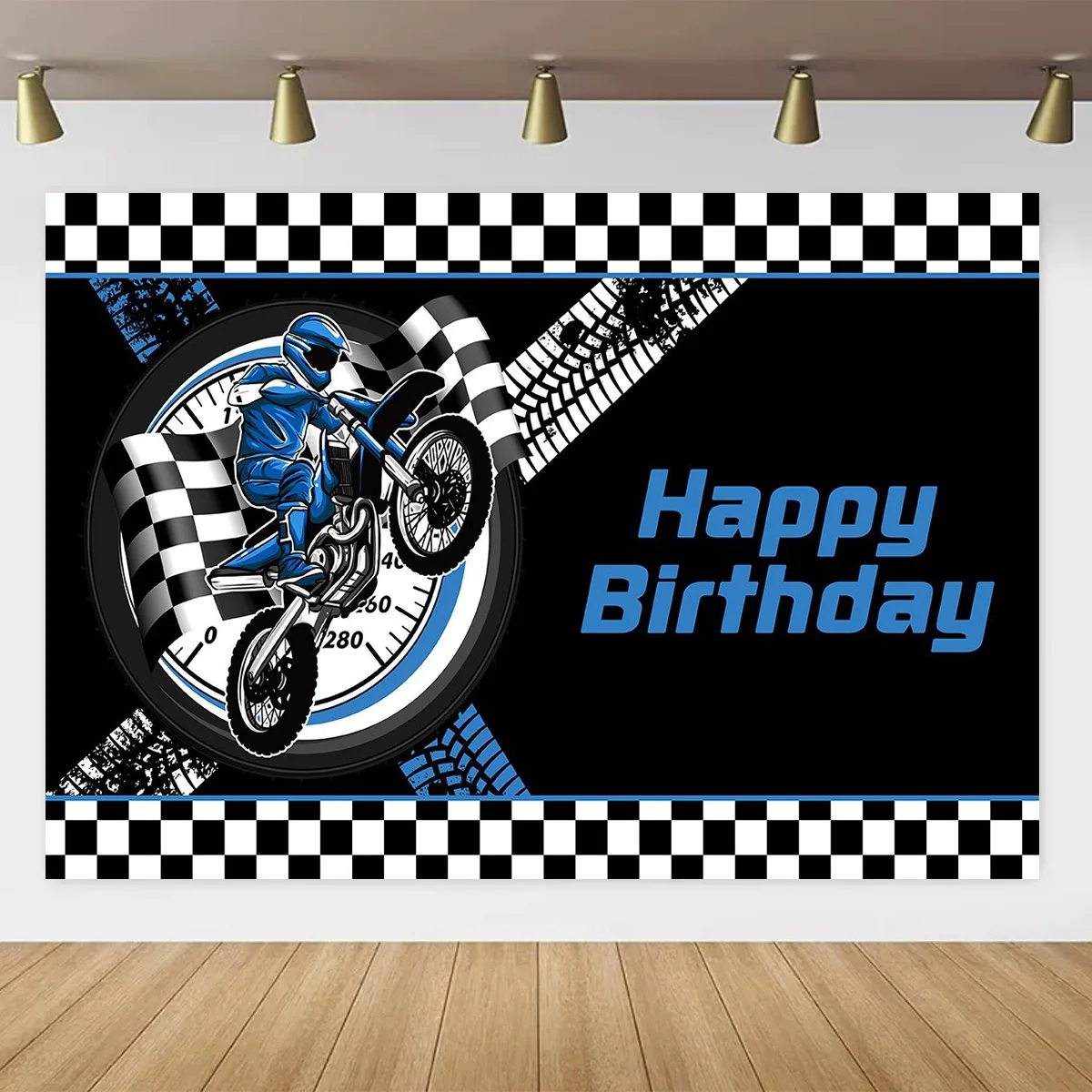 Motorrad Racing Geburtstag Party Hintergrund Poster Off-Road Motorrad Fahrer Kuchen Tisch Dekor Requisiten Geschenk Baby Party Liefert – Detail 4