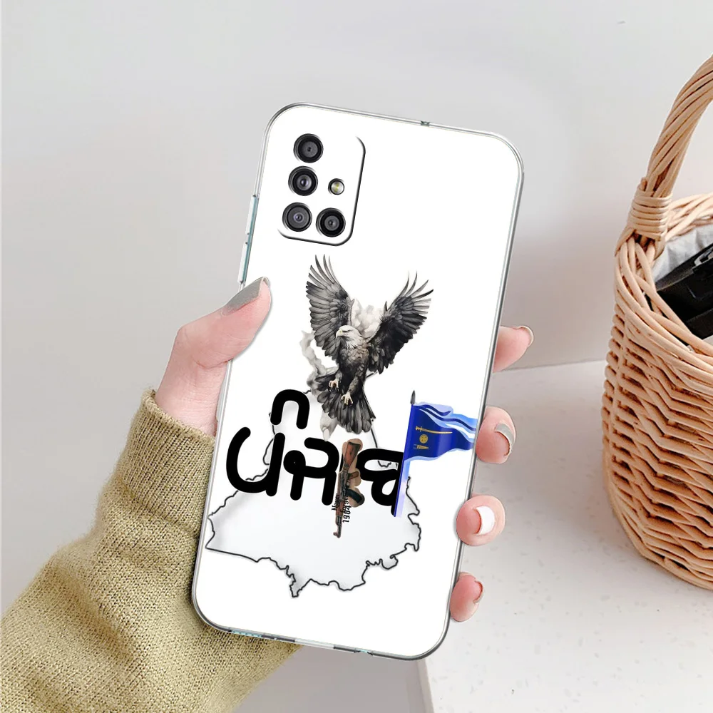 Clear Phone Case with Punjab Map Design