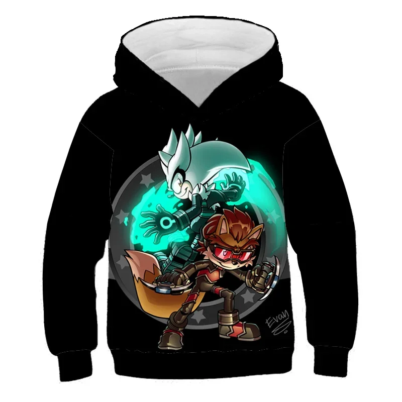thumbnail image 1 of Ropa para niños Sudadera con capucha Sonic para niños y niñas Sudadera con estampado 3D Sudadera holgada de manga larga Primavera Otoño Suéter Sonic, 1 of 5