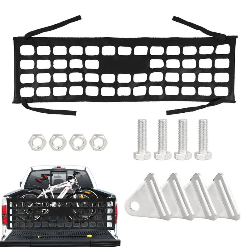 

Большая грузовая сеть для багажника, эластичная грузовая сеть, автомобильные Внешние аксессуары, тяжелый растягивающийся нейлоновый сетчатый багажник