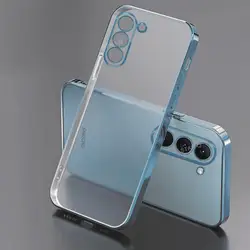 Luxury Plating Transparent Phone Case - A04S (Sierra blue)