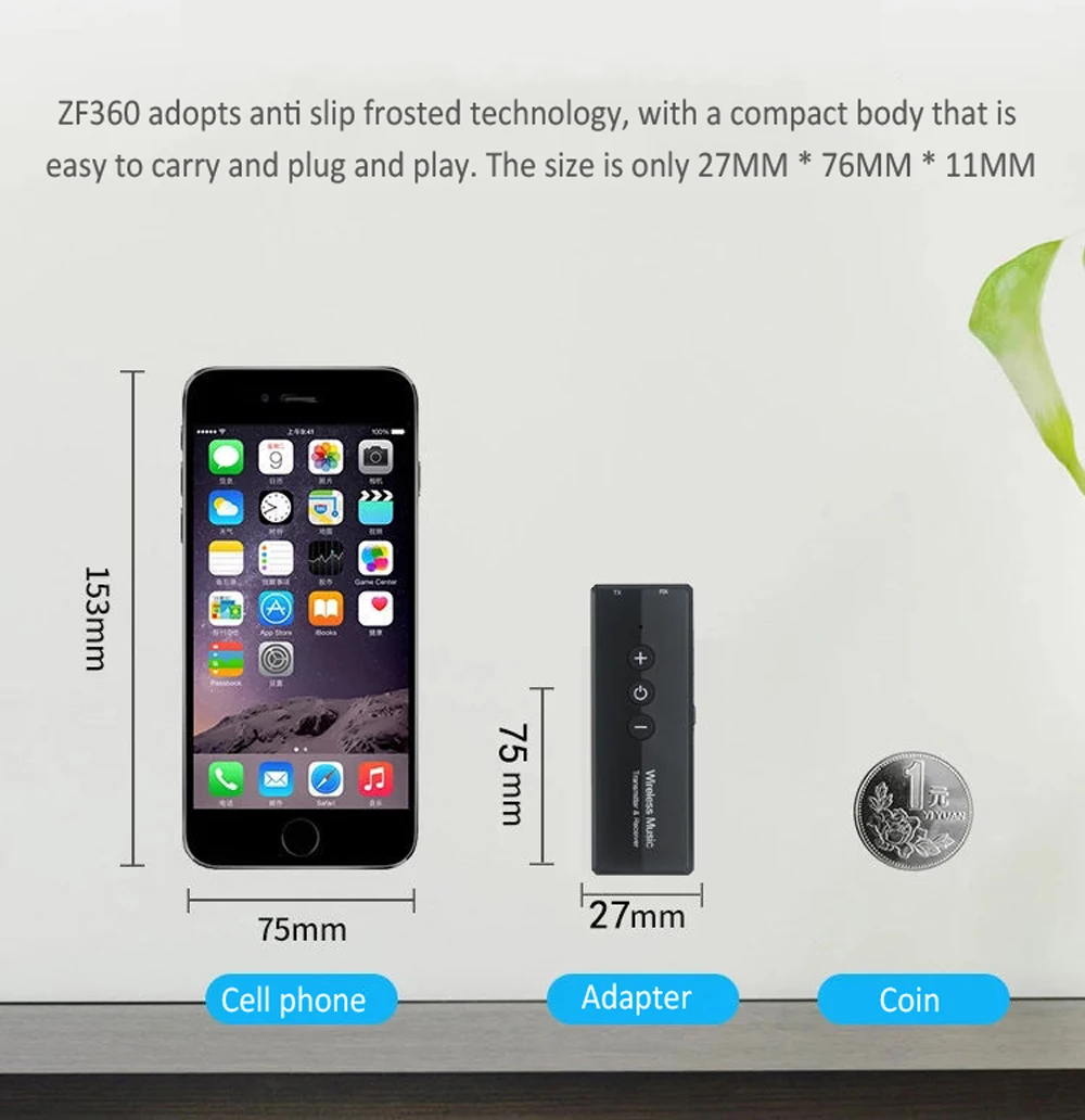 ZK-360 Bluetooth Audio Receiver Transmitter Wireless 3.5mm Aux BT 5.0 Audio Adap