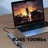 8 in 1 TYPE-C PC Tablet Phone Laptop TO HDMI RJ45 USB 2.0/3.0 SD TF Card Reader PD 100W Charger HUB Adapter Cable 5