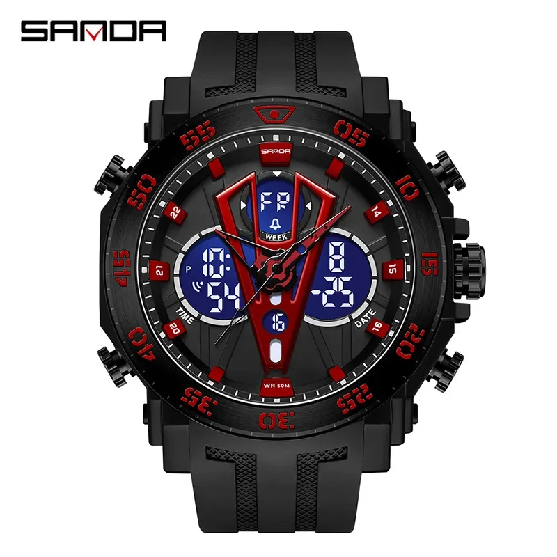 

SANDA's New Cross border Hot Selling Youth Fashion Trend Electronic Watch with Nightlight Waterproof and Shockproof Men's Watch