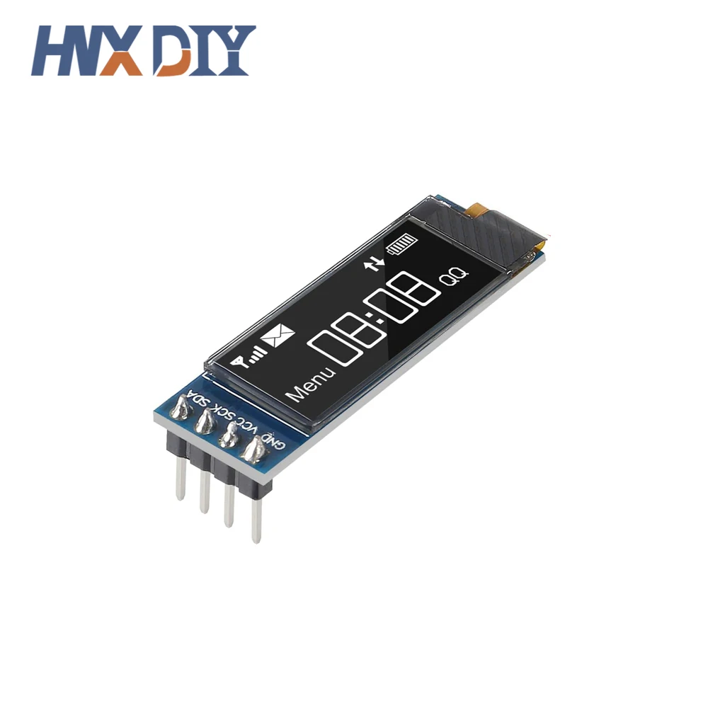 1-10pcs 0.91 Inch 128x32 IIC I2C White / Blue OLED LCD Display DIY Module SSD1306 Driver IC DC 3.3V 5V for arduino oled display module